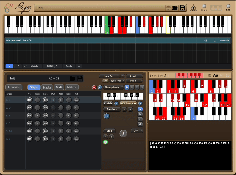 Reger MIDI composition tool in action